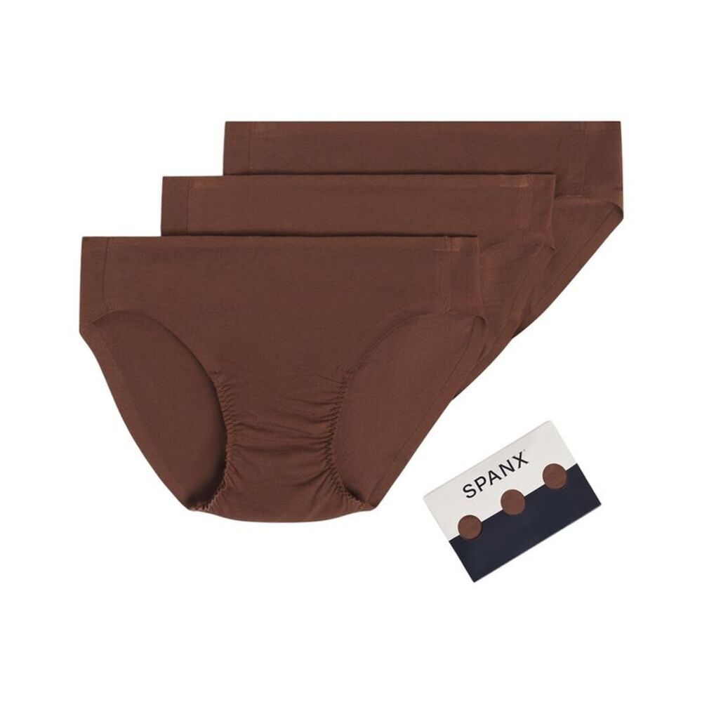 Spanx® Womens  3Pk Supima Bikini, Brown